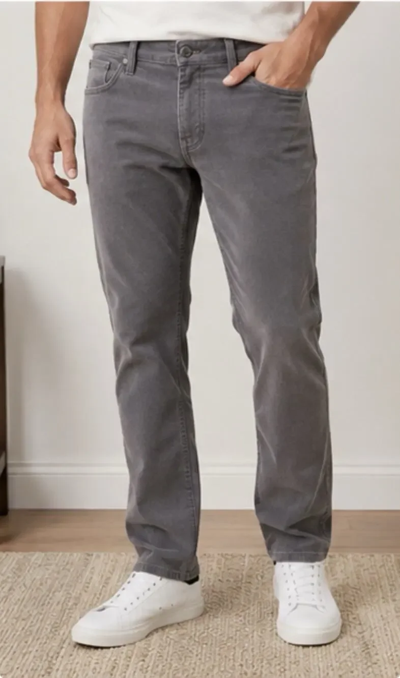 Banana Republic Men’s Corduroy Pants 30x30 Gray Slim Fit 5 Pocket Casual